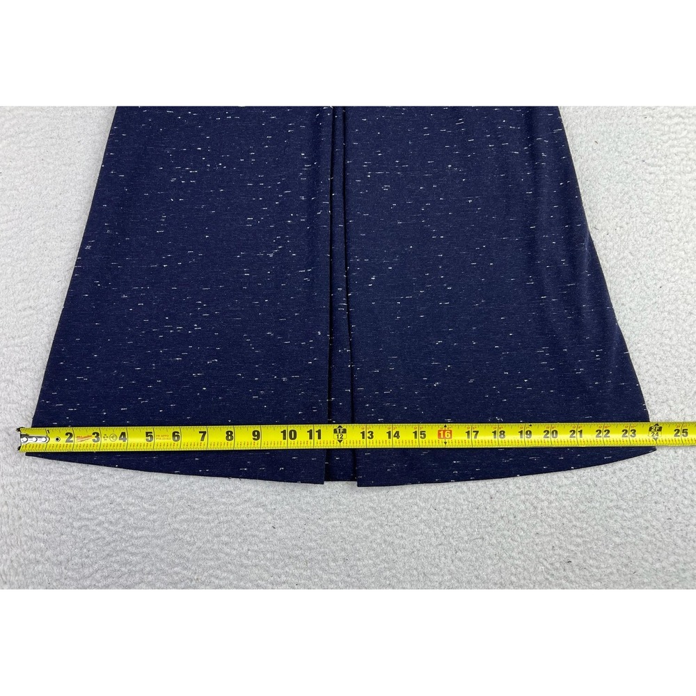 Madewell Womens 4 Blue Knit Fit & Flare Dress Long‎ Sleeve Pleated E6044 - Picture 9 of 11